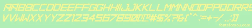 HbmRidgeDistortedPersonalUseOnly Font – Yellow Fonts on Green Background