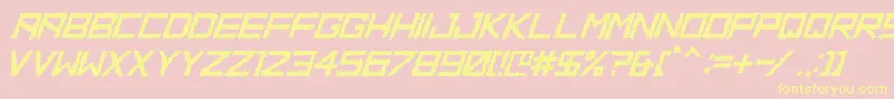 HbmRidgeDistortedPersonalUseOnly Font – Yellow Fonts on Pink Background