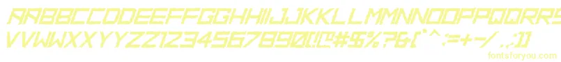 HbmRidgeDistortedPersonalUseOnly Font – Yellow Fonts on White Background