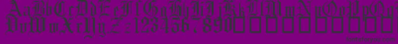 EnglishGothic17thC Font – Black Fonts on Purple Background