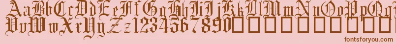 EnglishGothic17thC Font – Brown Fonts on Pink Background