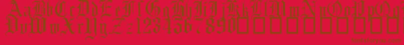 Police EnglishGothic17thC – polices brunes sur fond rouge