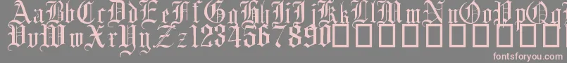 EnglishGothic17thC Font – Pink Fonts on Gray Background