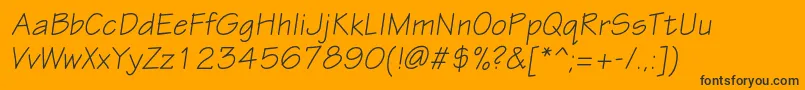 フォントEskiztwocItalic – 黒い文字のオレンジの背景