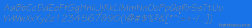 Шрифт EskiztwocItalic – серые шрифты на синем фоне