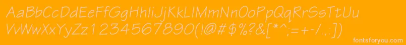 fuente EskiztwocItalic – Fuentes Rosadas Sobre Fondo Naranja