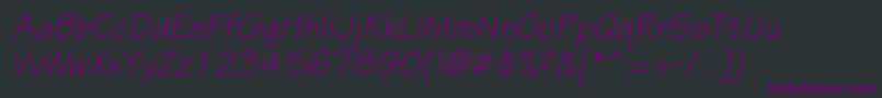 EskiztwocItalic Font – Purple Fonts on Black Background