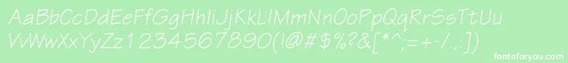 EskiztwocItalic Font – White Fonts on Green Background