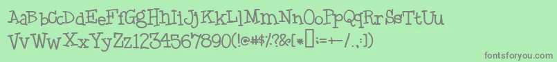 Blackboysonmopeds Font – Gray Fonts on Green Background