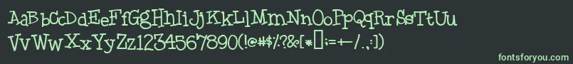 フォントBlackboysonmopeds – 黒い背景に緑の文字