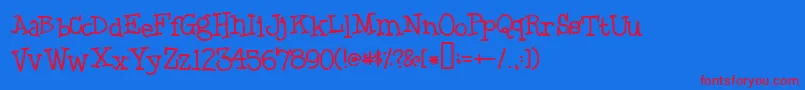 Blackboysonmopeds Font – Red Fonts on Blue Background
