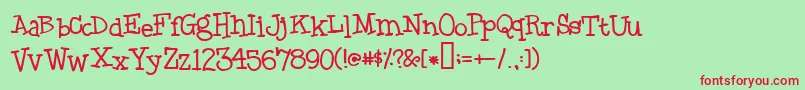 Blackboysonmopeds Font – Red Fonts on Green Background