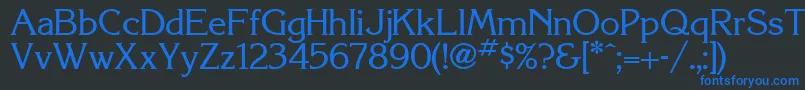 Korinthia Font – Blue Fonts on Black Background