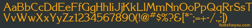 Korinthia Font – Orange Fonts on Black Background