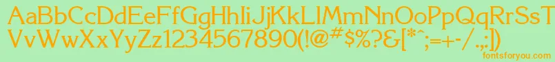 Korinthia Font – Orange Fonts on Green Background