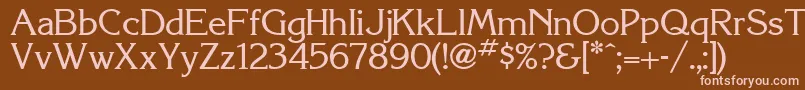 More about Korinthia Font Korinthia Font – Pink Fonts on Brown Background