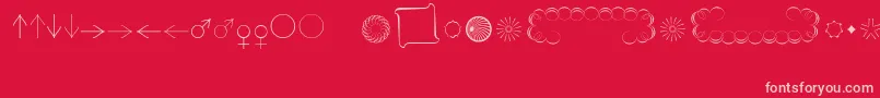 PuritasLtOrnaments Font – Pink Fonts on Red Background
