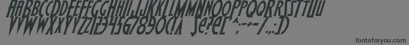 Шрифт WolfsBaneItalic – чёрные шрифты на сером фоне