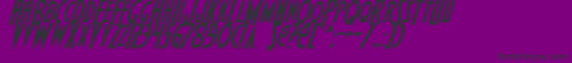 WolfsBaneItalic Font – Black Fonts on Purple Background