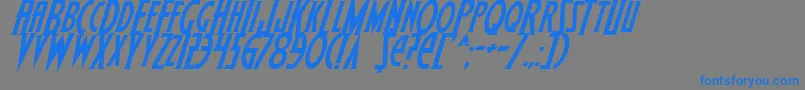 WolfsBaneItalic Font – Blue Fonts on Gray Background