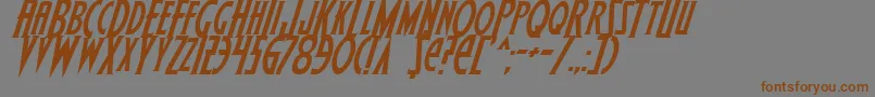 WolfsBaneItalic Font – Brown Fonts on Gray Background