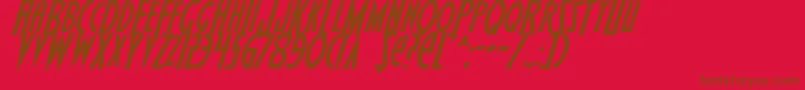 WolfsBaneItalic Font – Brown Fonts on Red Background