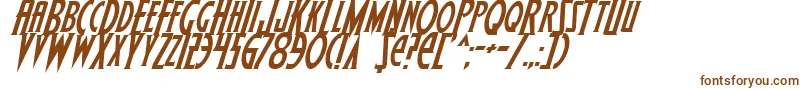 WolfsBaneItalic Font – Brown Fonts on White Background