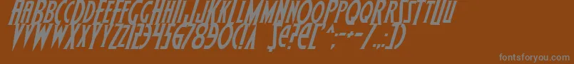 WolfsBaneItalic Font – Gray Fonts on Brown Background