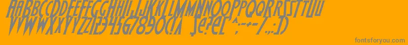 WolfsBaneItalic Font – Gray Fonts on Orange Background