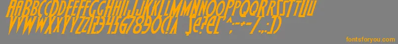 WolfsBaneItalic Font – Orange Fonts on Gray Background