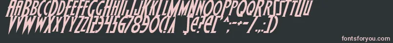 WolfsBaneItalic Font – Pink Fonts on Black Background