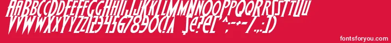 WolfsBaneItalic Font – White Fonts on Red Background