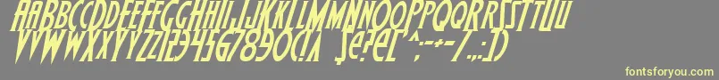 WolfsBaneItalic Font – Yellow Fonts on Gray Background