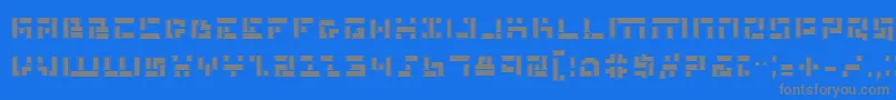 フォントMmanp – 青い背景に灰色の文字