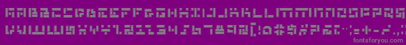 フォントMmanp – 紫の背景に灰色の文字