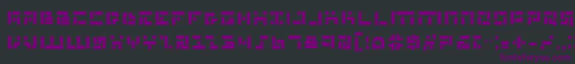 Czcionka Mmanp – fioletowe czcionki na czarnym tle