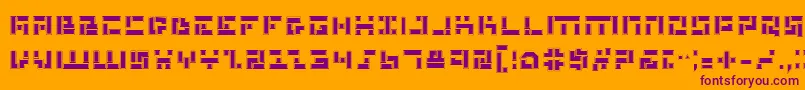 Шрифт Mmanp – фиолетовые шрифты на оранжевом фоне