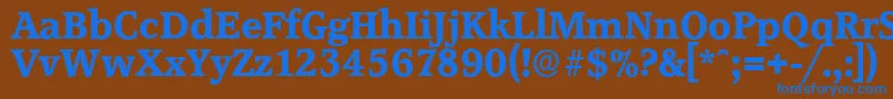 Подробнее о шрифте AccoladeserialXboldRegular Шрифт AccoladeserialXboldRegular – синие шрифты на коричневом фоне