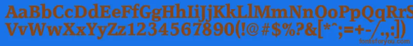 AccoladeserialXboldRegular Font – Brown Fonts on Blue Background