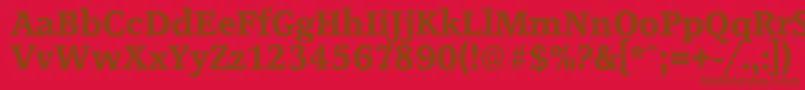 More about AccoladeserialXboldRegular Font AccoladeserialXboldRegular Font – Brown Fonts on Red Background