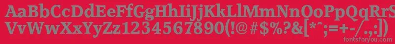AccoladeserialXboldRegular Font – Gray Fonts on Red Background