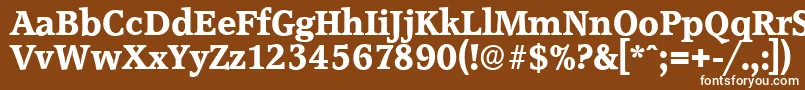 AccoladeserialXboldRegular Font – White Fonts on Brown Background