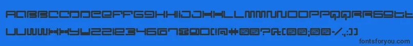 DigitCube Font – Black Fonts on Blue Background