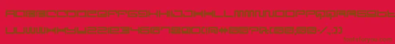 DigitCube Font – Brown Fonts on Red Background