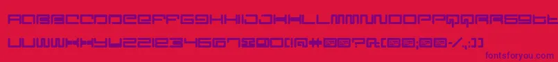 DigitCube Font – Purple Fonts on Red Background