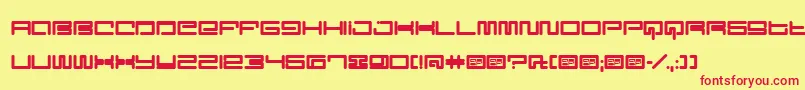 DigitCube Font – Red Fonts on Yellow Background