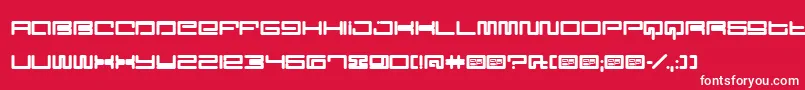 DigitCube Font – White Fonts on Red Background