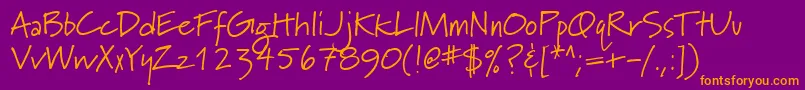 Marydale Font – Orange Fonts on Purple Background