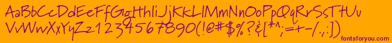 Marydale Font – Purple Fonts on Orange Background