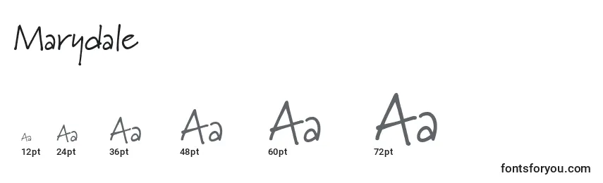 Marydale Font Sizes